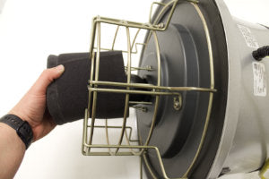 Place foam filter over float cage.