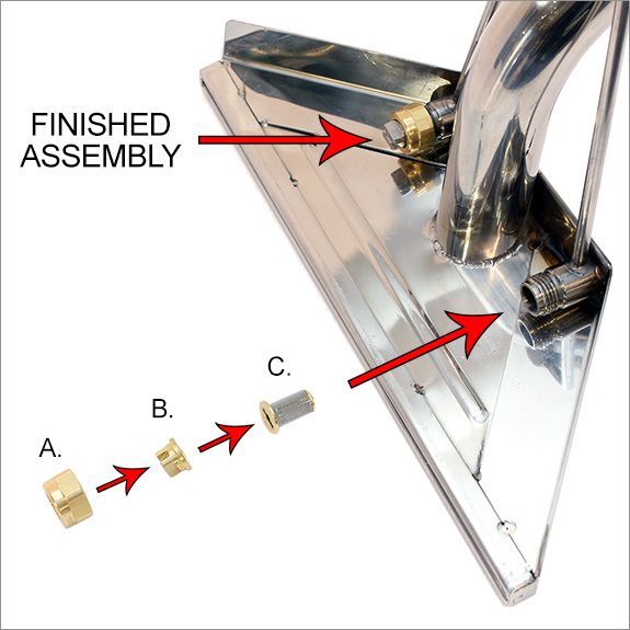 Spray Tip Assembly on an EDIC Carpet Cleaning Wand